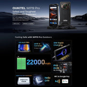 Oukitel WP19 Pro, 8GB+256GB, 6.8 inch MediaTek Helio G99 Octa-core, NFC, Network: 4G(Black)
