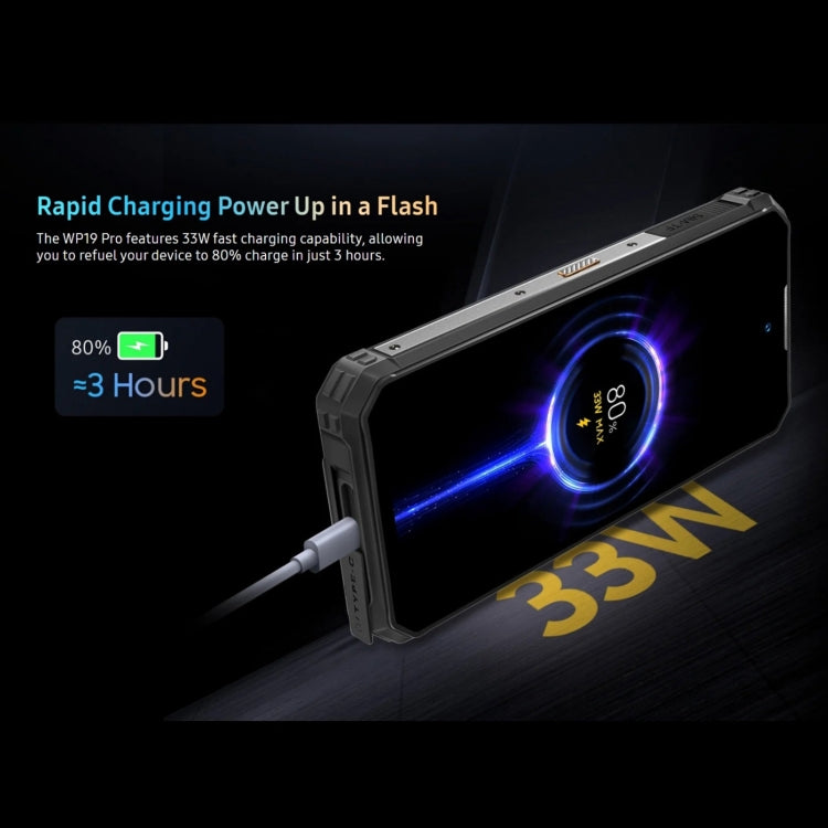Oukitel WP19 Pro, 8GB+256GB, 6.8 inch MediaTek Helio G99 Octa-core, NFC, Network: 4G(Black)