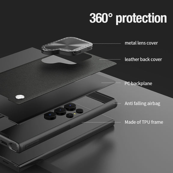 For Samsung Galaxy S24 Ultra 5G NILLKIN CamShield Prop Series PC + TPU Phone Case(Blue)