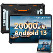 OUKITEL RT6 4G Network IP68/IP69K Rugged Tablet, 8GB+256GB, 10.1 inch Android 13 MediaTek MT8788 Octa Core Support Dual SIM, EU Plug(Black)