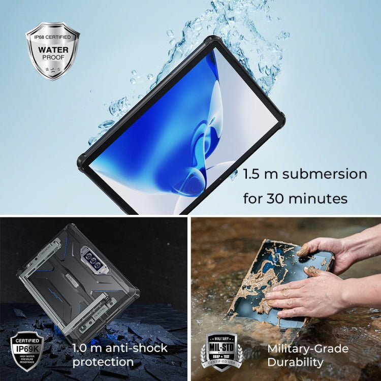 OUKITEL RT7 TITAN 4G Network IP68/IP69K Rugged Tablet, 8GB+256GB, 10.1 inch Android 13 MediaTek MT8788 Octa Core Support Dual SIM, EU Plug(Blue)