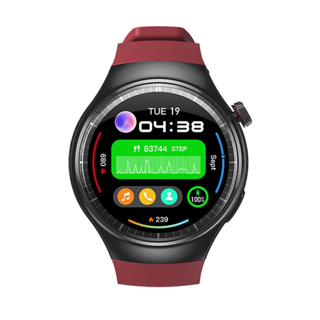 UNIWA DM80 1.43 inch IP67 Water-resistant Android 8.1 Smart Watch Support 4G Network / WiFi / GPS / NFC(Red)