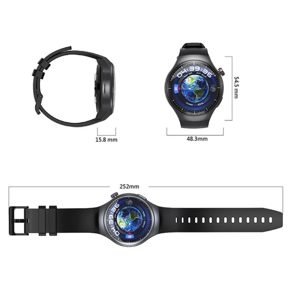 UNIWA DM80 1.43 inch IP67 Water-resistant Android 8.1 Smart Watch Support 4G Network / WiFi / GPS / NFC(Red)