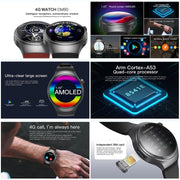 UNIWA DM80 1.43 inch IP67 Water-resistant Android 8.1 Smart Watch Support 4G Network / WiFi / GPS / NFC(Red)