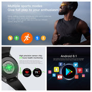 UNIWA DM80 1.43 inch IP67 Water-resistant Android 8.1 Smart Watch Support 4G Network / WiFi / GPS / NFC(Red)