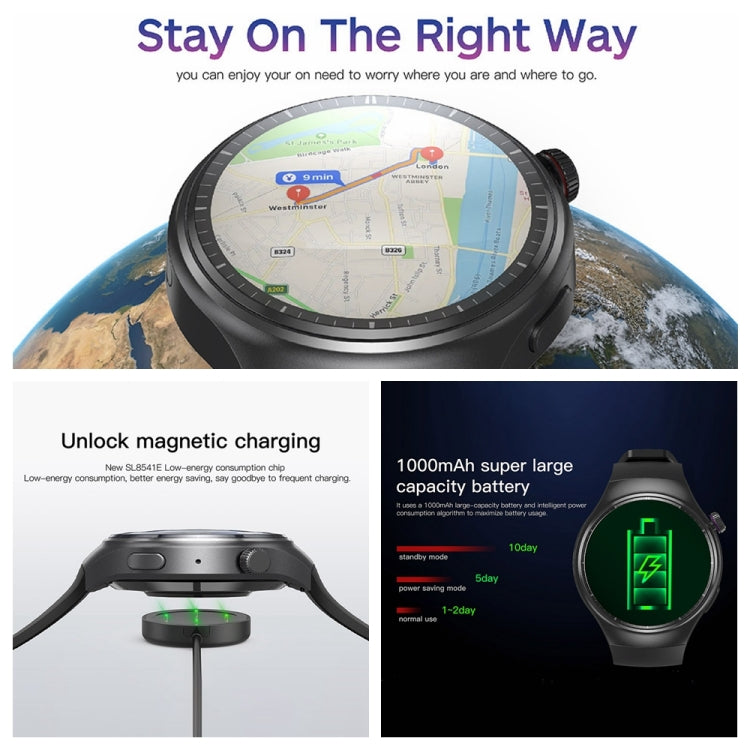 UNIWA DM80 1.43 inch IP67 Water-resistant Android 8.1 Smart Watch Support 4G Network / WiFi / GPS / NFC(Red)