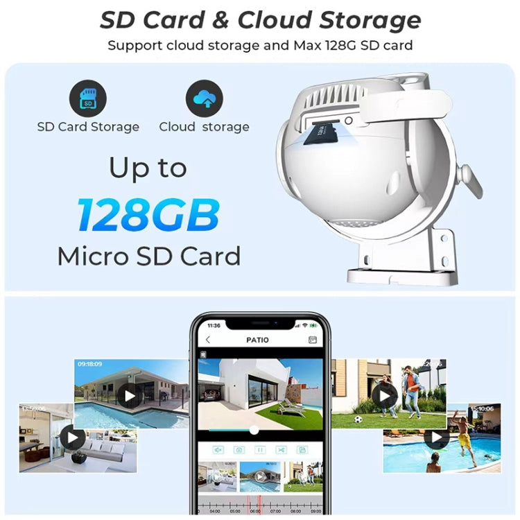 QX95 6MP WiFi Dual Camera Supports Two-way Voice Intercom & AI Recognition(UK Plug)