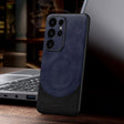 For Samsung Galaxy S24 Ultra 5G SULADA Stitching Leather MagSafe Magnetic Phone Case(Sapphire Blue) - Galaxy S24 Ultra 5G Cases by SULADA | Online Shopping South Africa | PMC TechLife | Buy Now Pay Later Mobicred