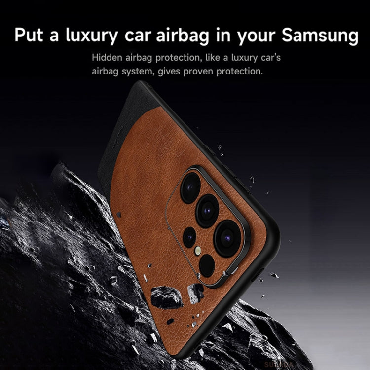 For Samsung Galaxy S24+ 5G SULADA Stitching Leather MagSafe Magnetic Phone Case(Grey)