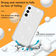For Samsung Galaxy A15 5G Terminator Style Glitter Powder Shockproof Phone Case(White)