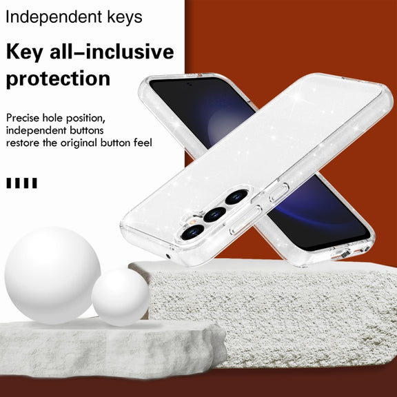For Samsung Galaxy S23 FE 5G Terminator Style Shockproof Phone Case(White)