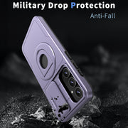 For Samsung Galaxy S23 FE 5G Camshield MagSafe Ring Holder Armor Phone Case(Puple)