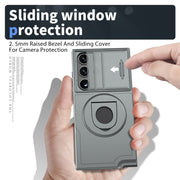 For Samsung Galaxy S23 Ultra 5G Camshield MagSafe Ring Holder Armor Phone Case(Titanium Grey)