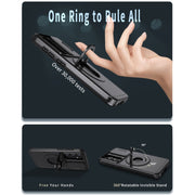 For Samsung Galaxy S23 5G Camshield MagSafe Ring Holder Armor Phone Case(Black)