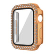 For Apple Watch Series 6 / 5 / 4 / SE 40mm Plating Dual-Row Diamond PC Watch Case with Film(Rose Gold) - free shipping - PMC TechLife - Order now!