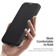 For Samsung Galaxy S24+ 5G DUX DUCIS Skin X Pro Series Magsafe Ring Holder Leather Phone Case(Black)
