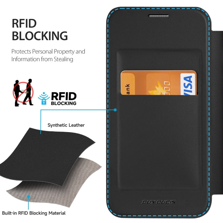 For Samsung Galaxy S24+ 5G DUX DUCIS Skin X Pro Series Magsafe Ring Holder Leather Phone Case(Black)