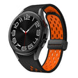 For Samsung Galaxy Watch 6 / 6 Classic Two Color Magnetic Folding Black Buckle Watch Band(Black Orange) - free shipping - PMC TechLife - Order now!
