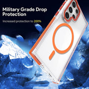 For Samsung Galaxy S24 5G Dual-Color Clear Acrylic Hybrid TPU MagSafe Phone Case(Grey)
