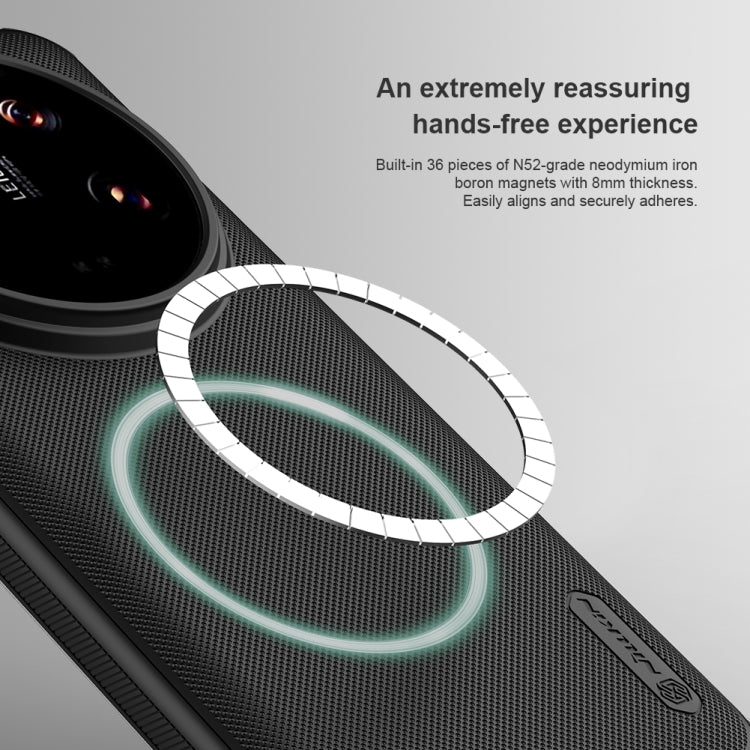 For Xiaomi 14 Ultra NILLKIN Super Frosted Shield Pro MagSafe Magnetic Phone Case(Black)