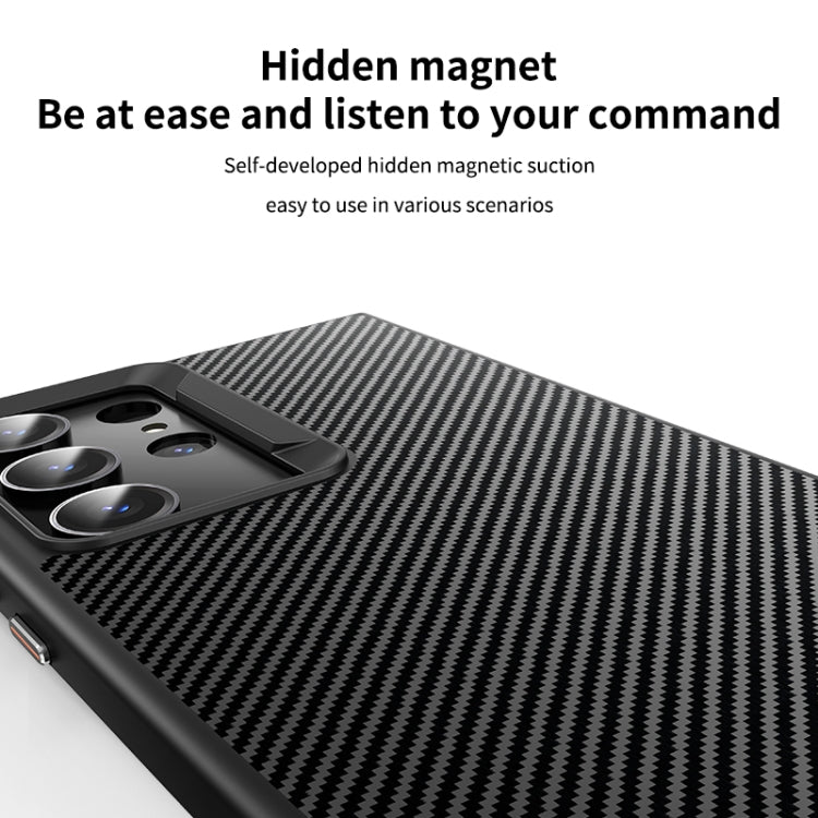 For Samsung Galaxy S23 Ultra 5G MagSafe Kevlar Fiber Shockproof Phone Case(Black)