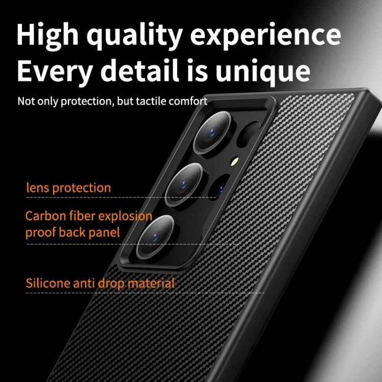 For Samsung Galaxy S23 Ultra 5G MagSafe Kevlar Fiber Shockproof Phone Case(Black)