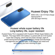 HUAWEI Enjoy 70z, 8GB+128GB, Side Fingerprint Identification, 6.75 inch HarmonyOS 4.0 Octa Core 2.4GHz, Network: 4G, Not Support Google Play(White)