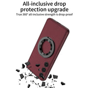 For Samsung Galaxy S24 5G GKK Skin Feel Leather MagSafe Magnetic Phone Case with Holder(Red)