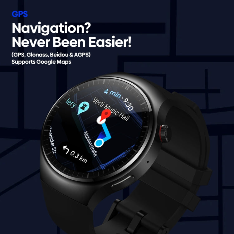 Zeblaze Thor Ultra 1.43 inch AMOLED Screen Android Smart Watch, Silicone Strap(Black)