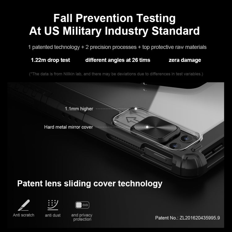 For iPad Pro 12.9 2020/2021/2022 Nillkin Backlit Version Bumper Link Keyboard Case