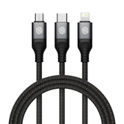 Nillkin Swift Pro 1m 3 in 1 USB to 8 Pin + Type-C + Micro USB Fast Charging Cable(Black)