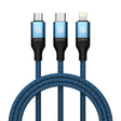 Nillkin Swift Pro 1m 3 in 1 USB to 8 Pin + Type-C + Micro USB Fast Charging Cable(Blue) - Multifunction Cable by NILLKIN | Online Shopping South Africa | PMC TechLife