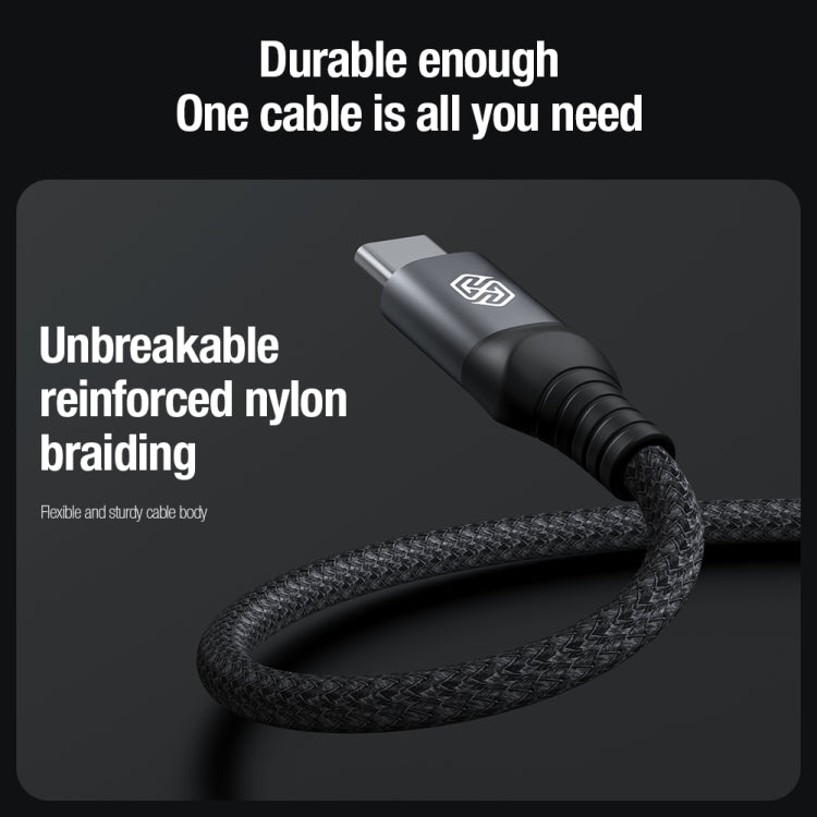 Nillkin Swift Pro 1m 3 in 1 USB to 8 Pin + Type-C + Micro USB Fast Charging Cable(Blue)