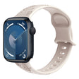 For Apple Watch SE 40mm Butterfly Flower Embossed Silicone Watch Band(Starlight) - Watch Bands by PMC TechLife | Online Shopping South Africa | PMC TechLife