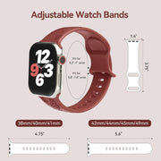 For Apple Watch 42mm Butterfly Flower Embossed Silicone Watch Band(Brick Red)