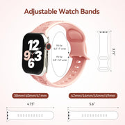For Apple Watch 38mm Butterfly Flower Embossed Silicone Watch Band(Retro Rose)