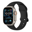 For Apple Watch Ultra 49mm Rose Embossed Silicone Watch Band(Black) - Watch Bands by PMC TechLife | Online Shopping South Africa | PMC TechLife