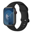 For Apple Watch 42mm Rose Embossed Silicone Watch Band(Black) - Watch Bands by PMC TechLife | Online Shopping South Africa | PMC TechLife