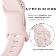 For Apple Watch Series 8 45mm Rose Embossed Silicone Watch Band(Pink)