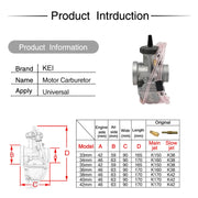 PWK36mm Universal Motorcycle Carburetor Carb Motor Carburetor