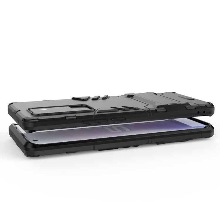 For Vivo X50 Pro+ PC + TPU Shockproof Protective Case with Invisible Holder(Black)