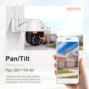 ESCAM QF518 5MP Smart WiFi IP Camera, Support AI Humanoid Detection / Auto Tracking / Dual Light Night Vision / Cloud Storage / Two Way Audio / TF Card, Plug:US Plug(White)