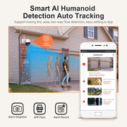 ESCAM QF518 5MP Smart WiFi IP Camera, Support AI Humanoid Detection / Auto Tracking / Dual Light Night Vision / Cloud Storage / Two Way Audio / TF Card, Plug:UK Plug(White)
