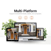 ESCAM QF518 5MP Smart WiFi IP Camera, Support AI Humanoid Detection / Auto Tracking / Dual Light Night Vision / Cloud Storage / Two Way Audio / TF Card, Plug:UK Plug(White)