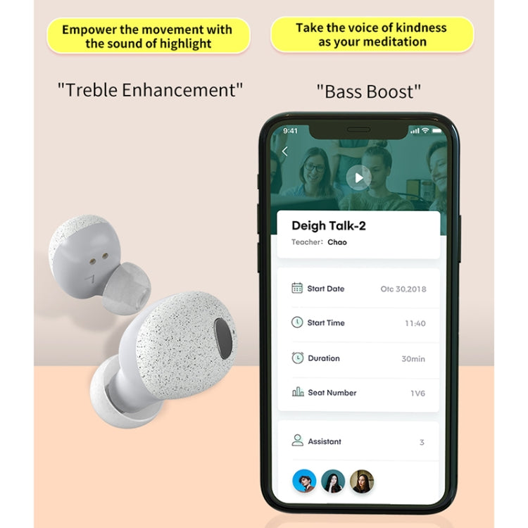 Calante T2S 5D Sound Effect Bluetooth 5.0 Wireless Bluetooth Earphone with Magnetic Charging Box, Support Call & Siri(White)