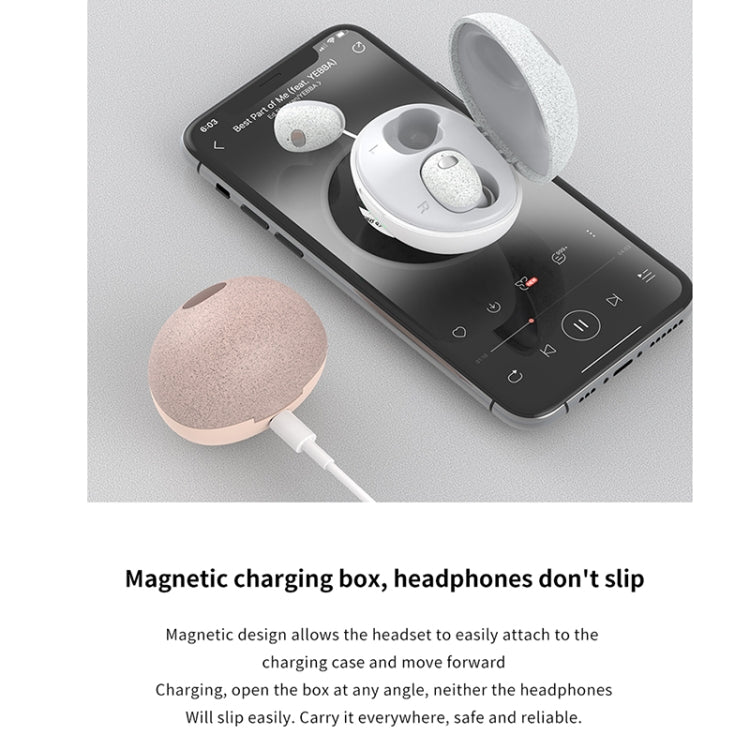 Calante T2S 5D Sound Effect Bluetooth 5.0 Wireless Bluetooth Earphone with Magnetic Charging Box, Support Call & Siri(White)