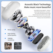 Calante T2S 5D Sound Effect Bluetooth 5.0 Wireless Bluetooth Earphone with Magnetic Charging Box, Support Call & Siri(Black)