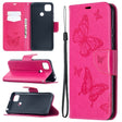 For Xiaomi Redmi 9C Two Butterflies Embossing Pattern Horizontal Flip Leather Case with Holder & Card Slot & Wallet & Lanyard(Rose Red) - free shipping - PMC TechLife - Order now!