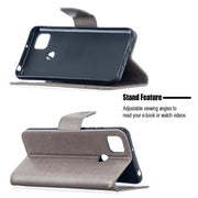 For Xiaomi Redmi 9C Two Butterflies Embossing Pattern Horizontal Flip Leather Case with Holder & Card Slot & Wallet & Lanyard(Grey)