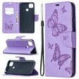 For Xiaomi Redmi 9C Two Butterflies Embossing Pattern Horizontal Flip Leather Case with Holder & Card Slot & Wallet & Lanyard(Purple) - free shipping - PMC TechLife - Order now!